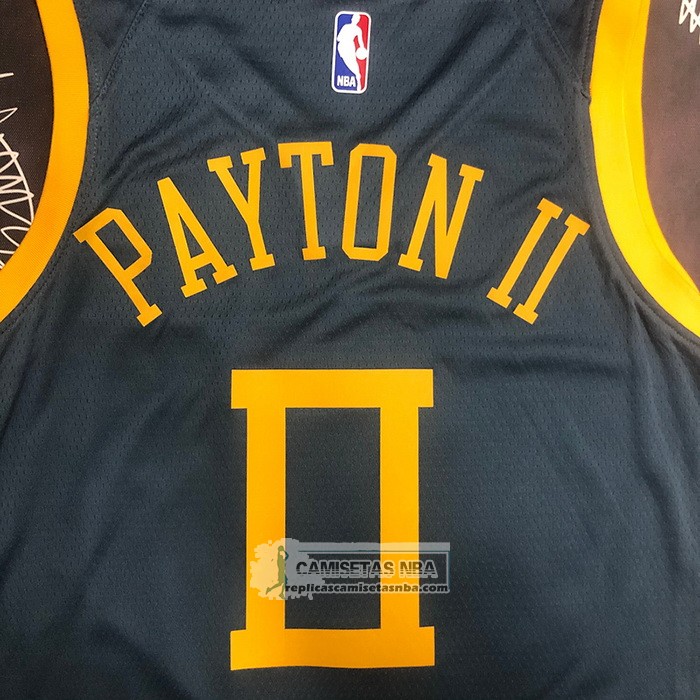 Camiseta Golden State Warriors Gary Payton II NO 0 Ciudad 2018-19 Azul